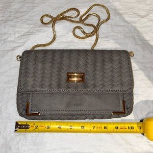 Suede clutch/crossbody bag